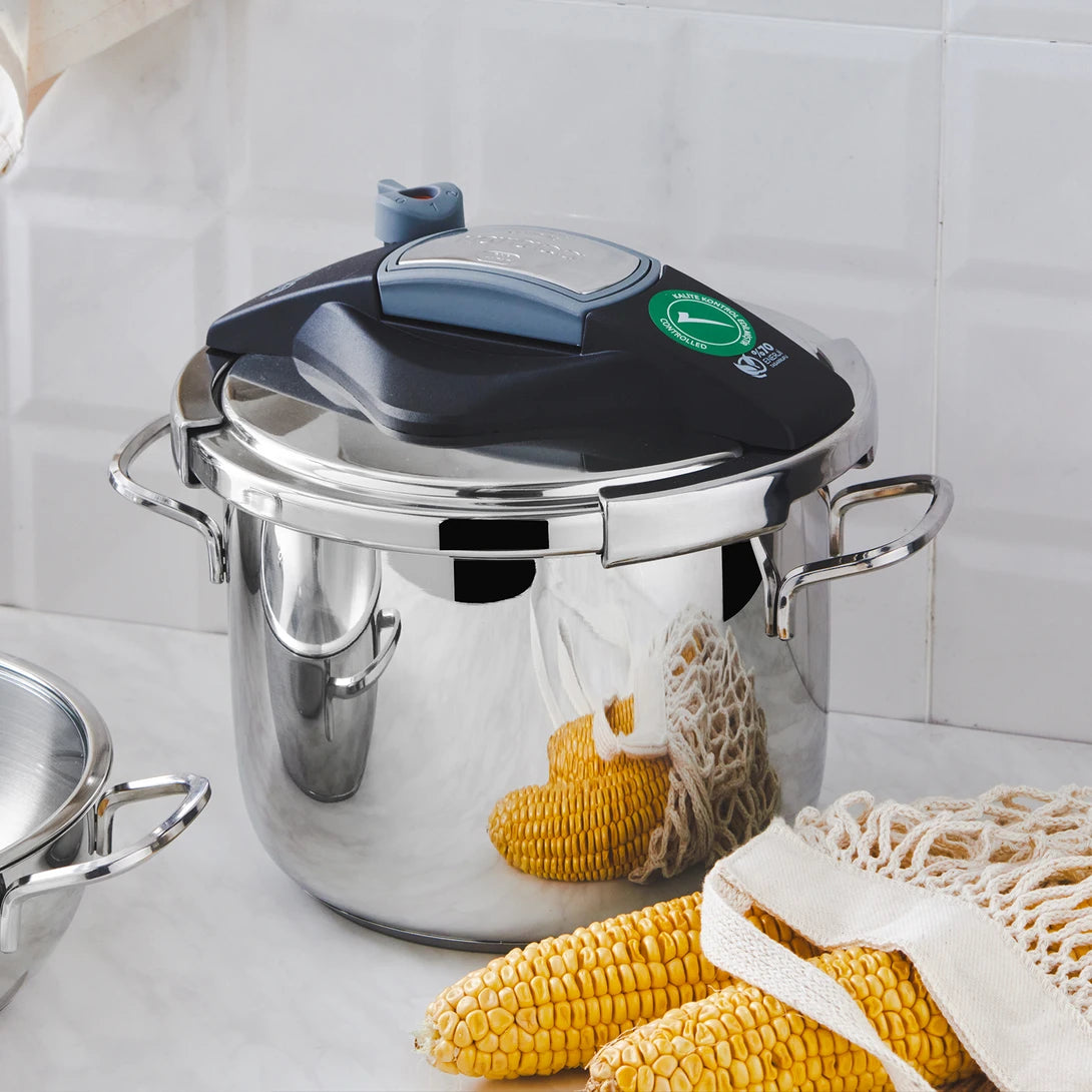 Karaca Sofia Induction Based 13 Piece Pressure Cooker Teapot Steel Dowry Set