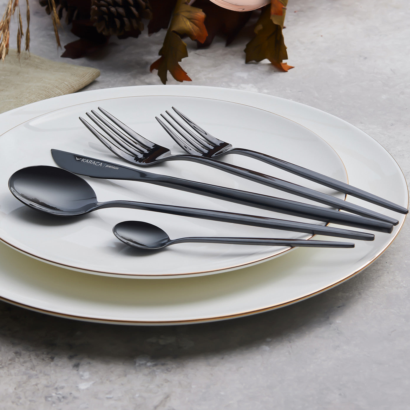Orion Black Cutlery Set