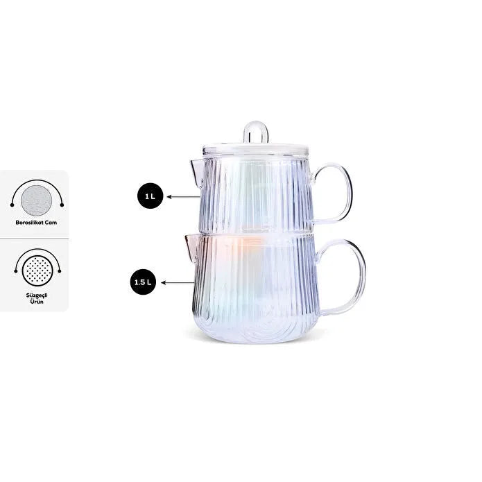 Aqualine Borosolicate Glass Teapot