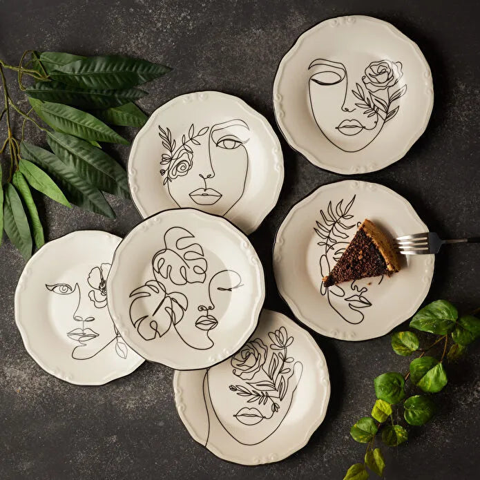 Face Dessert Plate Set