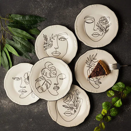 Face Dessert Plate Set