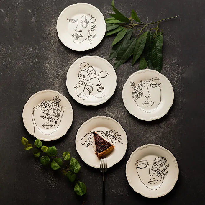 Face Dessert Plate Set