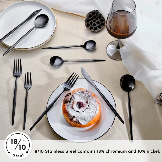 Orion Black Cutlery Set