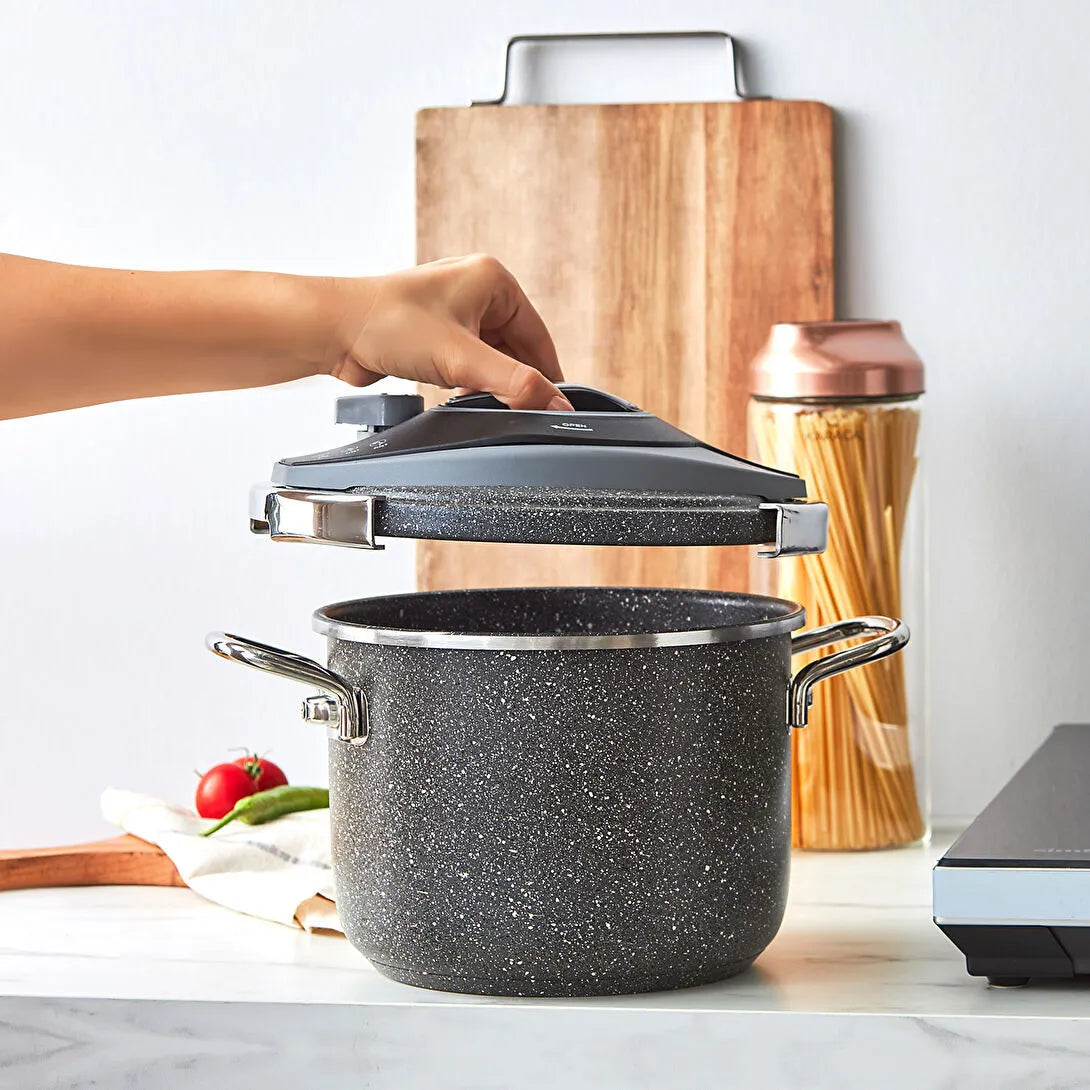 Karaca Biogranit Steel Plus Pressure Cooker Grey 6 Lt