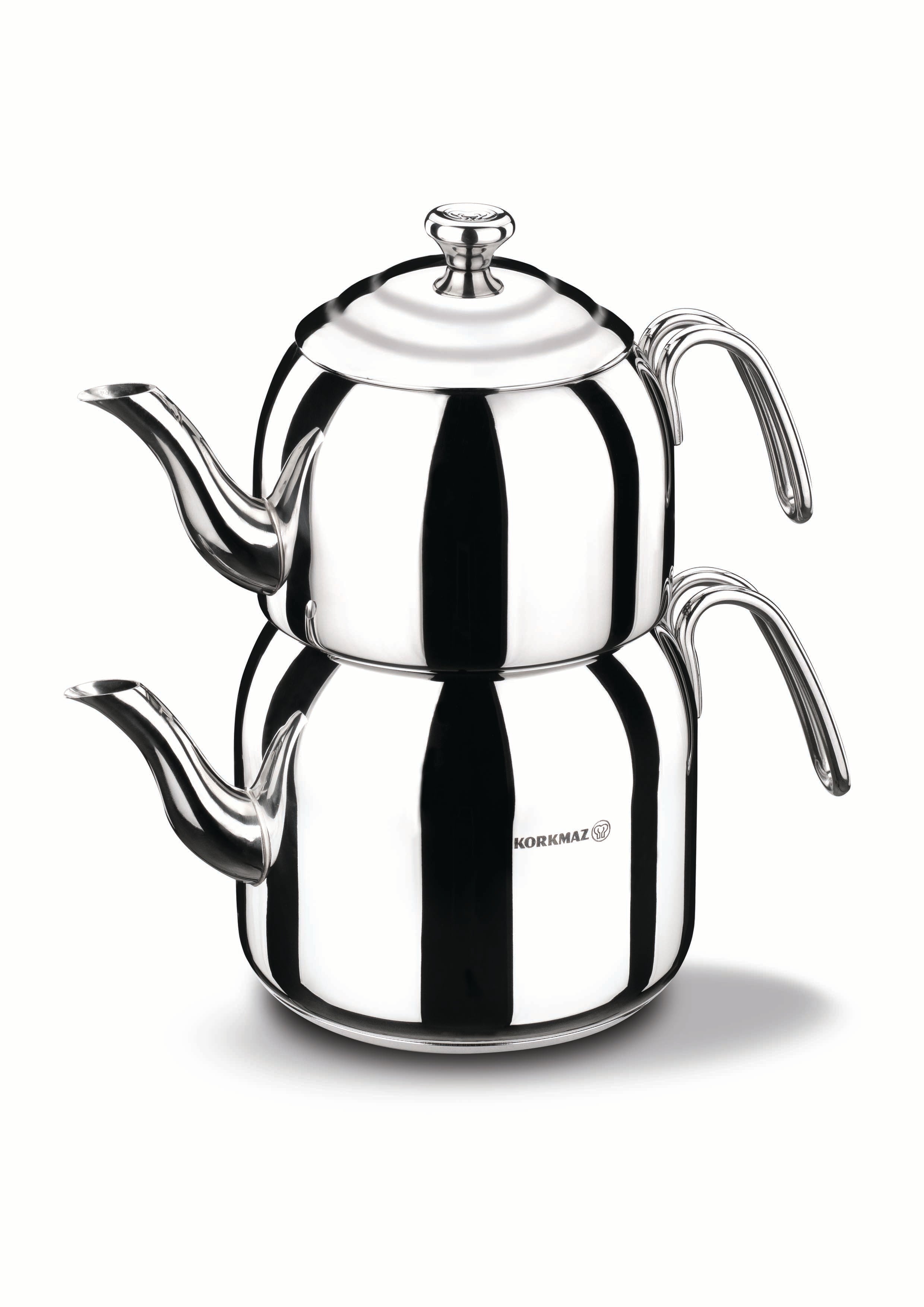 Korkmaz Astra 18/10 Stainless Steel Teapot, Induction Compatible