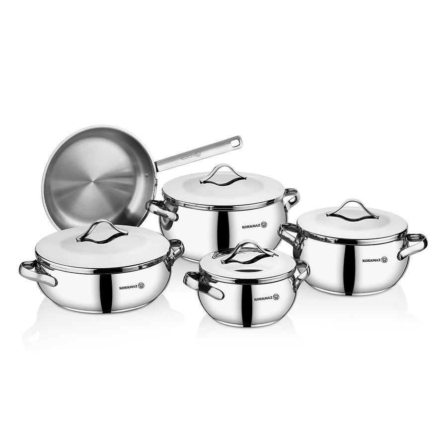 Korkmaz Proline 9 Piece Cookware Set