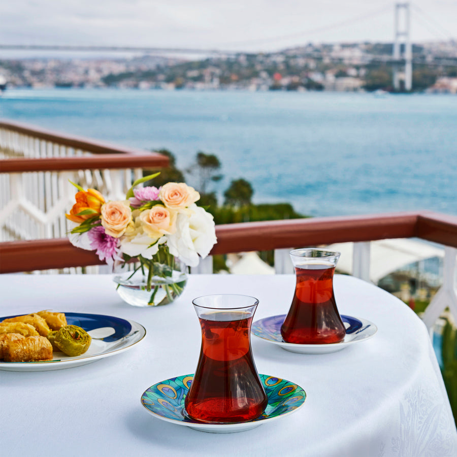 Ciragan Turkish Fine Pearl Tea Set