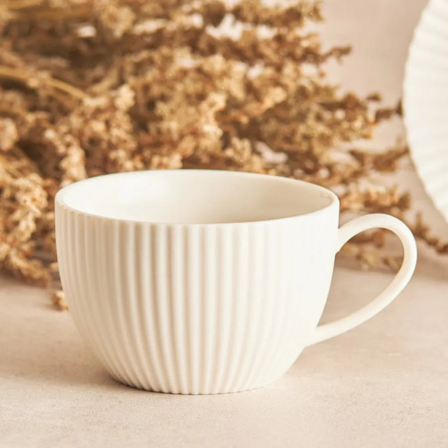 Seashell Porcelain Tea Cup and Saucer